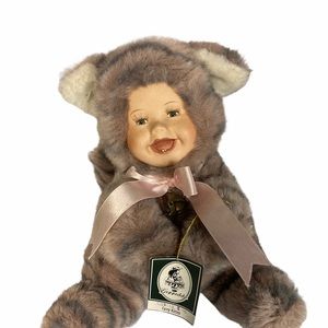 Geppeddo Cuddle Kitten Casey Kitten Doll Plush 8”